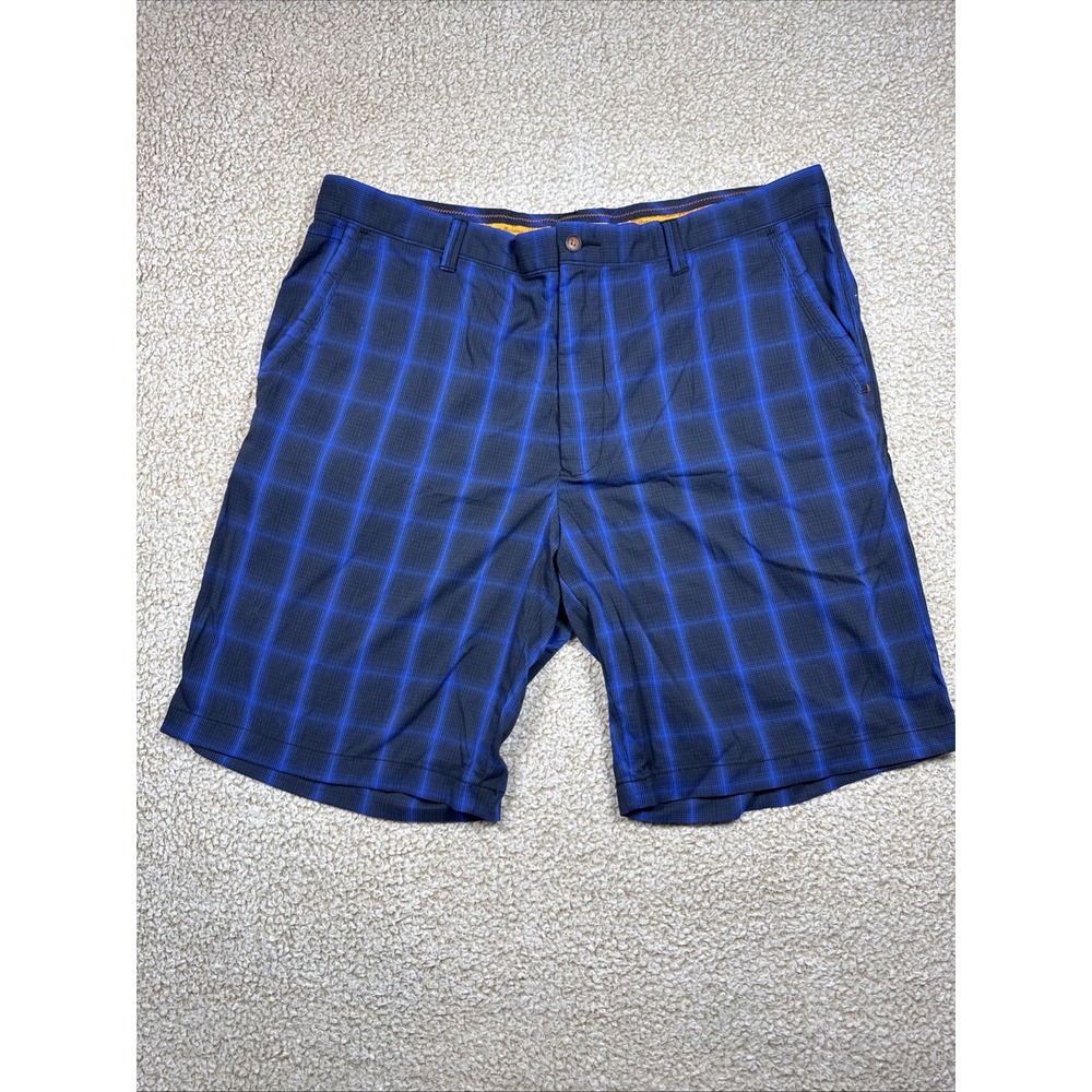Tommy Bahama Paradise Tech Performance Shorts Men's 38 Black Blue Flat Front